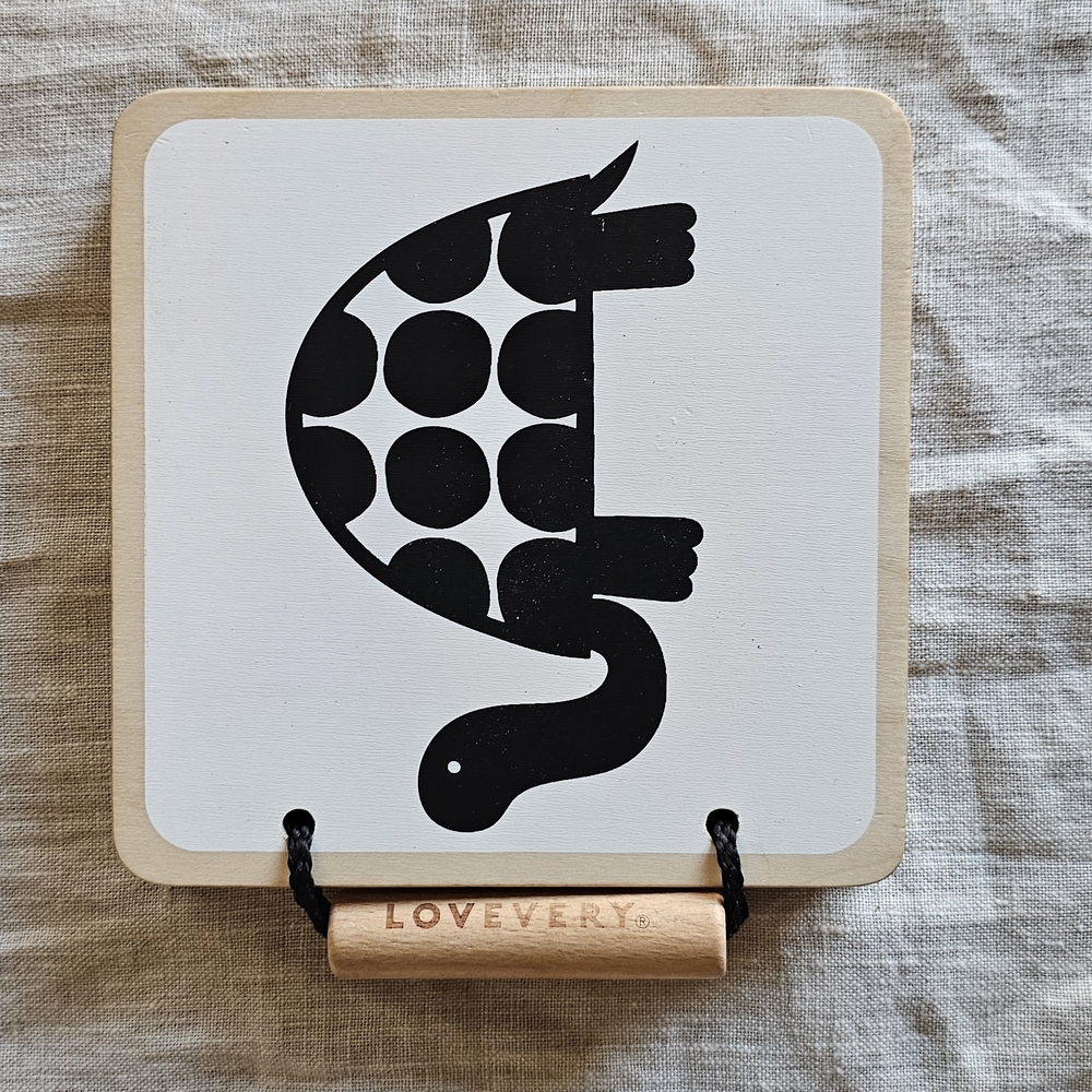 Lovevery Black and White Turtle Playset